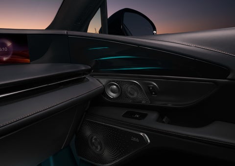 Selectable ambient lighting glows in the passenger door panel. | Palmetto Lincoln in Charleston SC