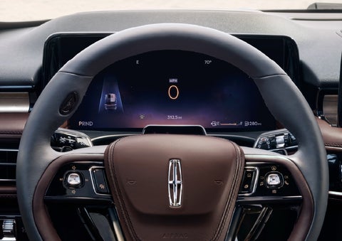 The driver’s information cluster display behind the steering wheel is shown. | Palmetto Lincoln in Charleston SC