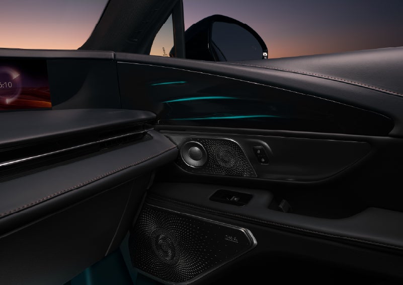 Selectable ambient lighting glows in the passenger door panel. | Palmetto Lincoln in Charleston SC