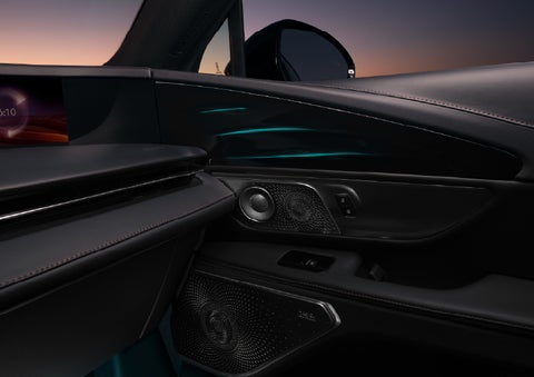 Selectable ambient lighting glows in the passenger door panel. | Palmetto Lincoln in Charleston SC