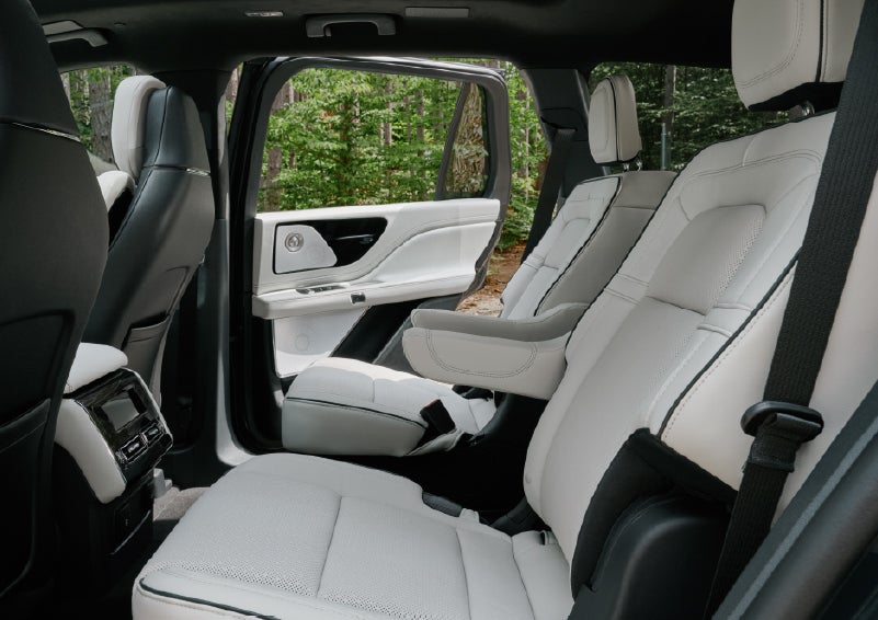 A side view of the second row with captain’s chairs in a 2027 Lincoln Aviator® Black Label™ SUV. | Palmetto Lincoln in Charleston SC
